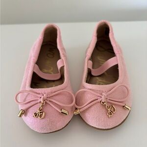 Sam Edelman Pink Baby Ballet Flats with Gold Charm